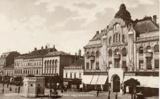 Szombathely Főtér, takarékpénztár, Dukesz papíráruház