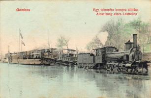 Gombos Zug auf Fähre Stellung