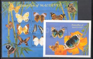 Butterflies mini-sheet + block, Lepkék kisív + blokk
