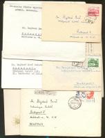 cca 1970 Bujdosó Ernő magyar atomkutató fizikusnak küldött üdvözlő kártyák és levelek külföldi (leng...