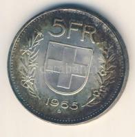 Svájc 1965B 5Fr Ag T:1- patina Switzerland 1965B 5 Francs Ag C:AU patina