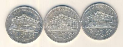 1992. 200Ft Ag "MNB" (3x) T:2