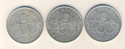 1994. 200Ft Ag "Deák" (3x) T:2-