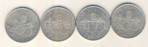 1994. 200Ft Ag "Deák" (4x) T:2-