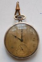 Antik Union Horlogére márkájú ezüst (Ag) zsebóra kopott számlappal, működőképes / Vintage silver pocket watch with worn dial, works well br:59,7gr