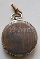 Antik Union Horlogére márkájú ezüst (Ag) zsebóra kopott számlappal, működőképes /
Vintage silver poc...
