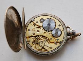 Antik Union Horlogére márkájú ezüst (Ag) zsebóra kopott számlappal, működőképes /
Vintage silver poc...