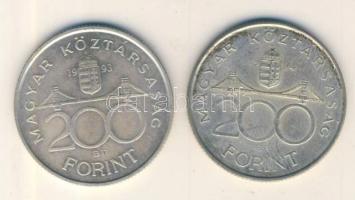 1993-94. 200Ft Ag "MNB" / "Deák" T:2,2-