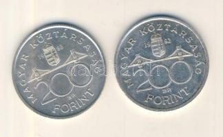 1992-93. 200Ft Ag "MNB" / "Deák" (2x) T:2