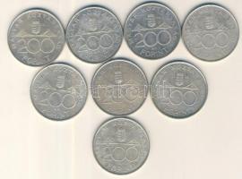 1994. 200Ft Ag "Deák" (8x) T:2,2-