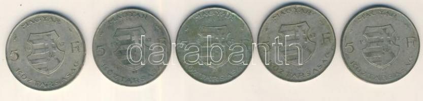 1947. 5Ft Ag "Kossuth" (5x) T:3