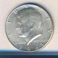 Amerikai Egyesült Államok 1968D. 1/2$ Ag "Kennedy" T:2 USA 1968D. 1/2 Dollar Ag "Kennedy" C:XF