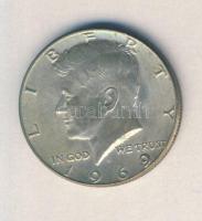 Amerikai Egyesült Államok 1969D. 1/2$ Ag "Kennedy" T:2 USA 1969D. 1/2 Dollar Ag "Kennedy" C:XF