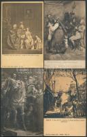 613 db századfordulós motívumlap közte sok litho, szignós művészlapok, különböző ismert sorozatokból...