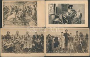 613 db századfordulós motívumlap közte sok litho, szignós művészlapok, különböző ismert sorozatokból...