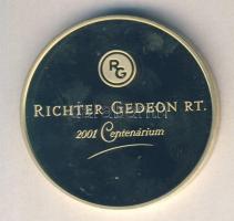 2001. Richter Gedeon centenárium "Egészséges fejlődés a jövő nemzedékéért" aranyozott ffém...