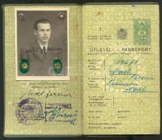 1939 Magyar Királysági fényképes útlevél jó állapotban