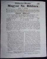 1835 Előfizetési Hiradás Magyar Sz. Bibliára nagy 8ad rétben