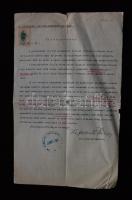 1939 A jánoshalmi izraelita kerületi anyakönyvi hivatal bizonyítványa a hivatal pecsétjével és Lefkovits Béla anyakönyvvezető aláírásával