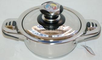 2db klf méretű jó minőségű használatlan Royalty Line márkájú főzőedény/kukta és egy fém tál