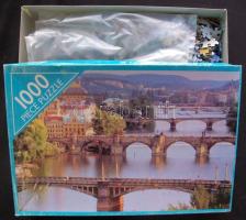 2db 1000 darabos és 1db 500 darabos hegyvidéki tájakat és Prága látképét ábrázoló puzzle