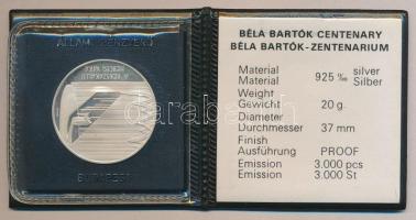 Fülöp Zoltán (1951-) 1981. "Bartók Béla / A Kékszakállú Herceg vára" Ag (0.925) emlékérem ...