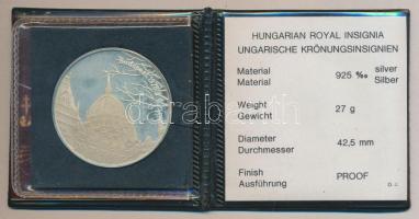 Fülöp Zoltán (1951-) 1978. "Koronázási jelvények" Ag(925) emlékérem (27g/d=42mm) T:PP ÁPV ...