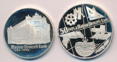 1974. 50Ft Ag + 100Ft Ag "50 éves az MNB" T:PP