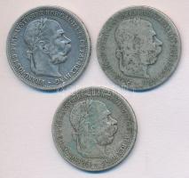 Ausztria 1894/1899/1903. 1K Ag (3x) T:2,2-,3
Austria 1894/1899/1903. 2 Corona Ag (3x) C:XF,VF,F