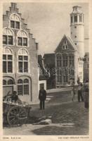 Dog cart in a Belgian village, A century of progess series