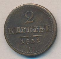 Ausztria 1851G 2Kr T:2- Austria 1851G 2 Kreuzer C:VF