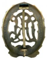 Német 3. Birodalom ~1940. "DRL sport jelvény arany fokozat" aranyozott Br jelvény, készítő...