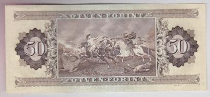 1989. 50Ft (2x) egymás utáni sorszámmal és felfelé tolódott előlapi nyomattal T:I,I-