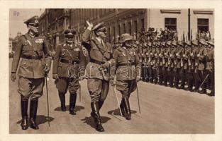 Németország 1938 Náci propagandalap Elfajzott művészet kiállítás + A Führer Bécsben alkalmi bélyegzésekkel T2