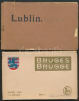 Egy 10 db-os leporello Brugge városáról és egy 7 db-os képeslapfüzet Lublinról