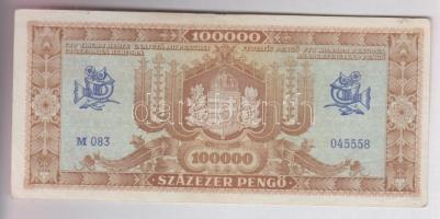 1945. 100.000P (2x) hátlapi színváltozatok (sötét-világosbarna) T:II-