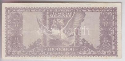 1946. 10.000.000MP hátlapi nyomathibával(színhiány) T:II-