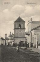 Hrodna, Grodno; Handelstrasse / street, church, Georg Stilke (EB)