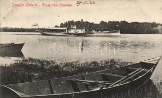 Chiemsee, salon steamship Luitpold on the Chiem lake, boat (EK)