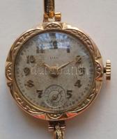 Iras márkájú 13K női arany (Au) karóra, javításra szorul / Iras 13ct gold female wristwatch, needs repair, br: 16,5gr