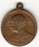 1914. "Viribus Unitis" I. Ferenc József mini bronz emlékérem T:2