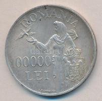 Románia 1946. 100.000L Ag T:2- Romania 1946. 100.000 Lei Ag C:VF