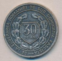 Románia 1977. "30 éve szabadult fel Románia a fasizmus alól" ezüstözött Br emlékérem (35mm) T:2- Romania 1977. "30 years since Romania was freed from fascism" silver plated Br medallion (35mm) C:VF