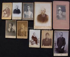 cca 1860-1900 20 db keményhátú fotó különböző híres és ritka magyar fotósok műtermeiből / Vintage ph...