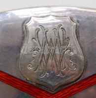 cca 1900 Zománcberakással díszített, dianás jelzéssel, mesterjeggyel és monogrammal ellátott, belül ...