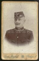 cca 1880 Vasutastiszt fotója / Photo of railroad officer 7x9 cm