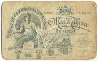 cca 1890 Női portréfotó Mai Manó műterméből / Portrait 7x9 cm