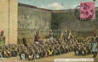 Burmese folklore, prisoners waiting for a breakfast