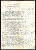 cca 1945 Dr. Mezey István professzor, turkológus (1945-1947) kézzel írt kérvénye a miniszterelnöknek az ellenállási mozgalomban kifejtett tevékenységének elismerése tárgyában. Beszámoló többek között a szövetségesek küldötte, a török követség munkatársa S. L. Tozán és Bajcsy-Zsilinszky Endre közötti összeköttetés megteremtéséről, illegális röplapok terjesztéséről, a török követségen szerzett információk továbbításáról és a nyilasok elöli megmenekülésről (1944. dec. 8.)