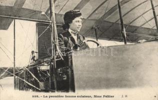 The first woman aviator, Ms. Peltier (pinhole)